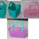 Shopkins Lot of 4 toy pieces 2 Shopping Bags Basket w/ Handle & Pet Carry Case