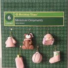 Holiday Time Baby Girl Miniature Ornaments (6)