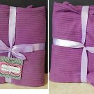 Silver One Pizzaz Ribbed Fleece Throw 50" x 60" Solid Purple 100% Polyester