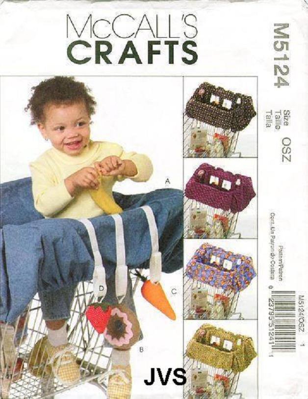 McCall's M5124 Sewing Pattern Baby Toddler Shopping Cart Liner Covers & Toys