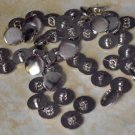 Lot of 50 Silver colored Solid 5/8" wide Shank Buttons New