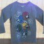 Garanimals Boy Size 3T Gray Long Sleeve Pull-on Shirt w/ Football Graphics