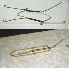 3 - Two Different Plate Display Hangers Expandable 8" To 10" Gold Tone Unbranded