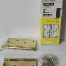 Stanley 08-3400 Door Hinges Steel - Satin Brass Plated Finish 4" Tall Box of 2