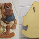 Teddy Bear on Hobby Horse With Toys 1986 Frankie's Designs Wall Plaque Art