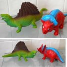 Set of 2 Dinosaur Figures Hard Plastic Green One is Boley Realistic Prehistoric