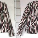 KASPER Womens Printed Wear To Work Short Lined Jacket Size 4 Animal Skin Pattern