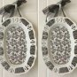 2 Porcelain Oval Shaped Wall Plates w/ Ribbon by Home Decor Accents New