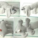 Tonka Pound Puppies Plush Mini 8.5” Gray Puppy Dog Stuffed Animal Soft Toy 1985