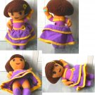 2006 Dora the Explorer Doll Plush Nanco Nickelodeon Jr. 12" Purple/Yellow Dress