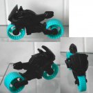 DC Comics Blue Black Motorcycle Bike Vehicle Childrens Toy 4" Long Wide Tires