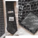 Divino by Keith Daniels Black Silver Brown Silk Neck Tie - New w/ Tag in Sleeve