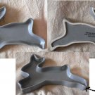 Light Gray Bunny Rabbit Shaped Candy or Serving Dish 8 in Long