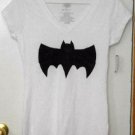 Ladies BATMAN White T-Shirt by D.C. COMICS Size Large (11-13) Juniors NWT