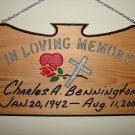 Large 21 x 11 "In Loving Memory" Sign