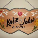 Double Heart Anniversary Sign
