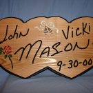 Double Heart Anniversary Sign
