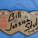 Double Heart Wedding Sign with Added Names