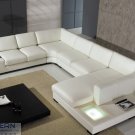 Sectional Sofa CUBO-T35FL Full Leather White