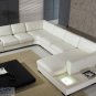 Sectional Sofa CUBO-T35FL Full Leather White