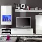 Modern Wall Unit Bari Walnat / Black