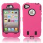 Protective Impact Housing Case with Case Protective Film for iPhone 4/4S Rose & Black
