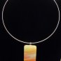 Designed and Handcrafted Aurora Borealis Fused Glass Choker 2 1/2" Pendant
