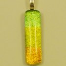 1 1/2" Tridichro Fused Glass Dichroic Pendant 3 Dichoic Glass Fused Together