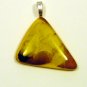 Handcrafted 1 1/2 Earth Tones Fused Glass Pendant Glass was Designed and looks 3D