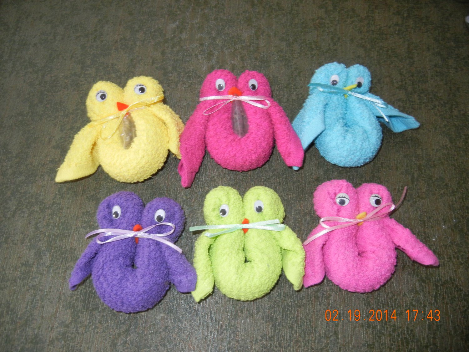 Boo Boo Owl Washcloths Baby Shower Favors