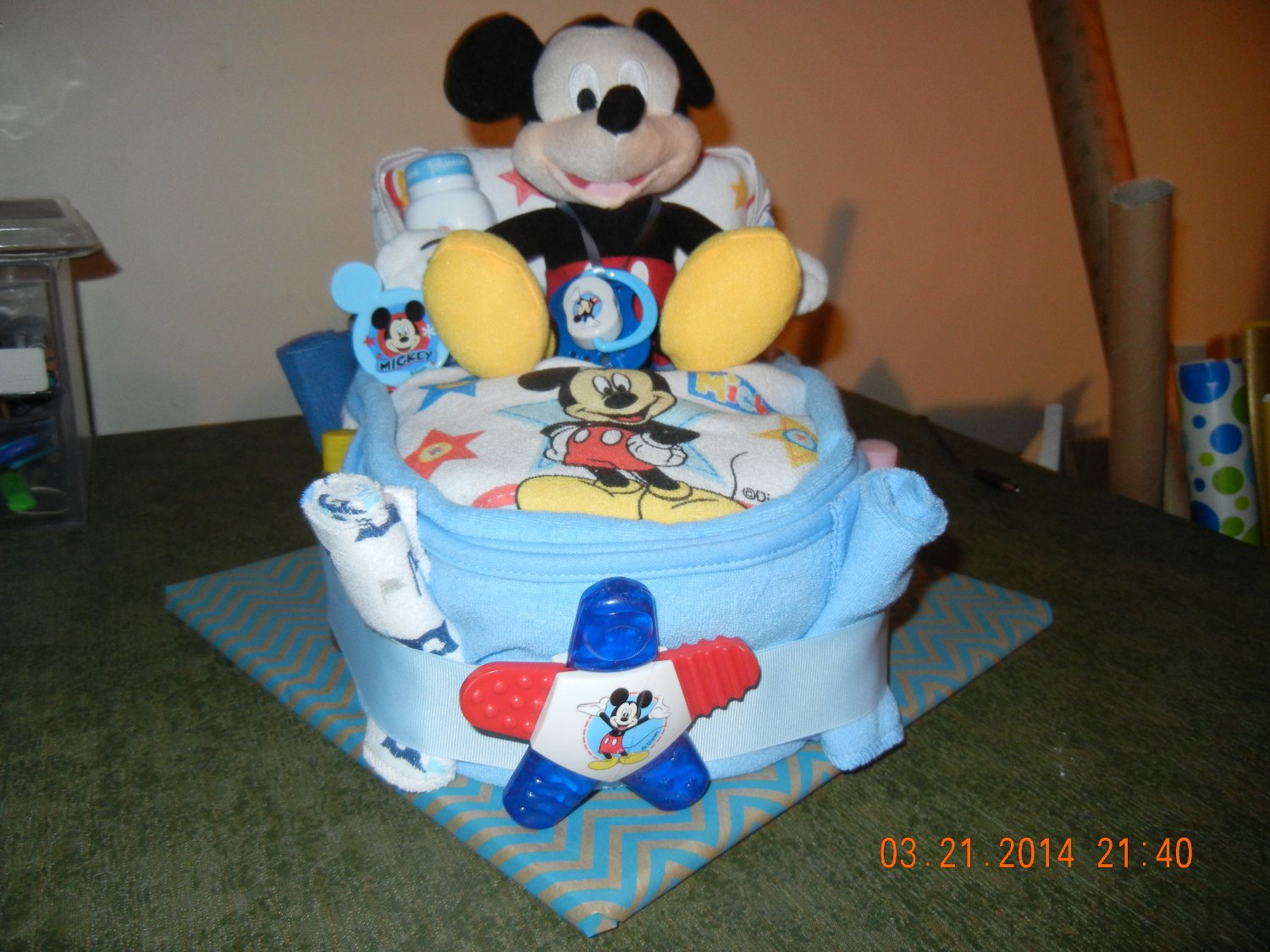 Disney's Minnie Mouse or Mickey Mouse Bath Time Diaper Cake
