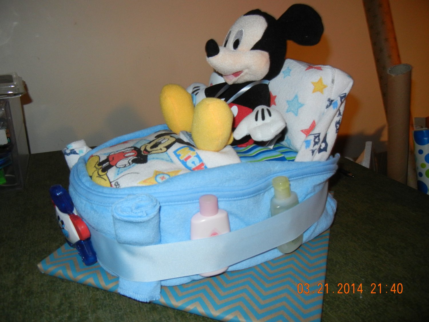 Disney's Minnie Mouse or Mickey Mouse Bath Time Diaper Cake