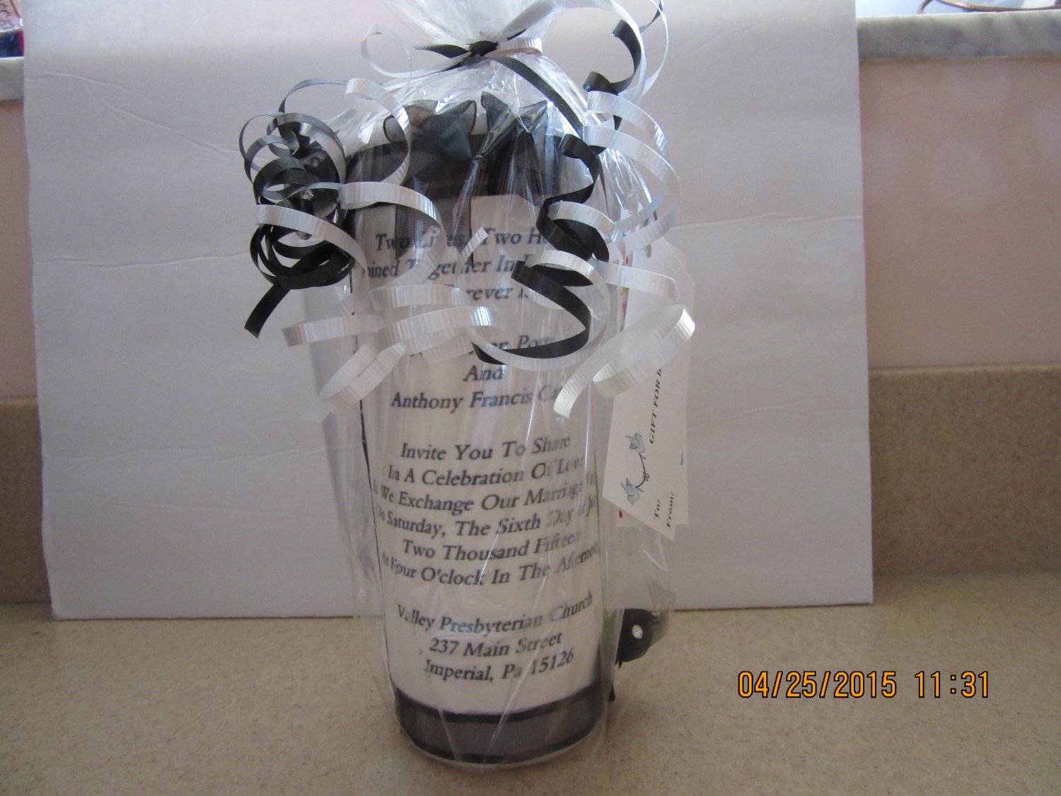 Wedding Candle, Wedding Ceremony, Wedding Invitation Candle, Unity Candle