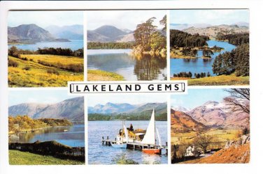 Lakeland Gems Multiview. Sanderson Range Postcard. Mauritron 248418