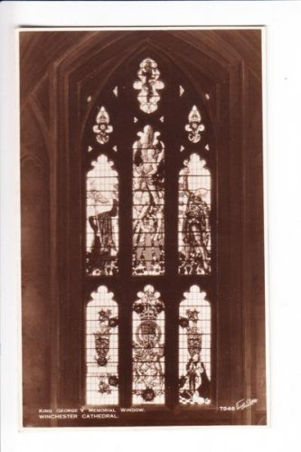 King George Window Winchester Cathedral Postcard. Mauritron 249834