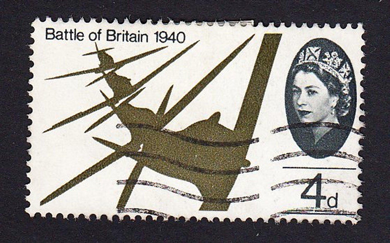 GB QE II Stamp 1965 Battle of Britain 4d MFU SG671 Mauritron 78027
