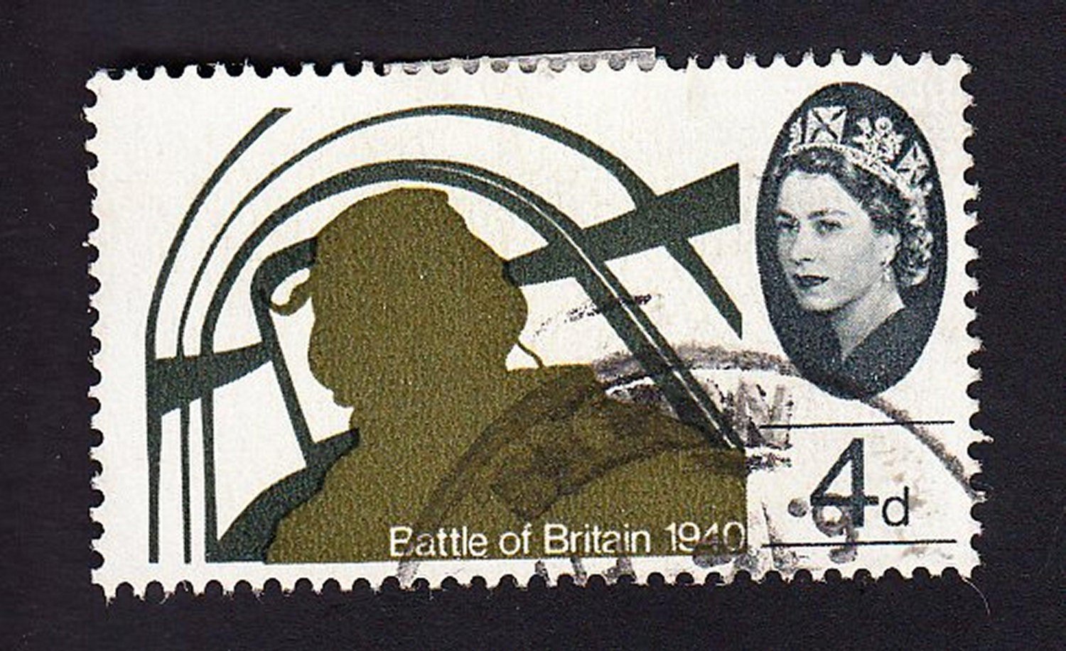 GB QE II Stamp 1965 Battle of Britain 4d MFU SG672 Mauritron 78028