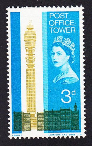 GB QE II Stamp 1965 Post Office Tower 3d MM Mauritron 78038