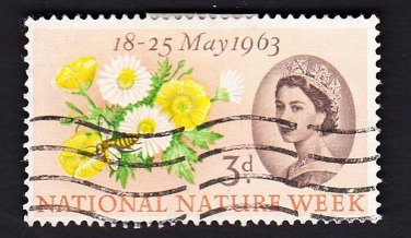GB QE II Stamp 1963 Nature 3d MFU SG638 Mauritron 78043