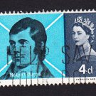 GB QE II Stamp 1966 Burns 4d MFU SG685 Mauritron 78045