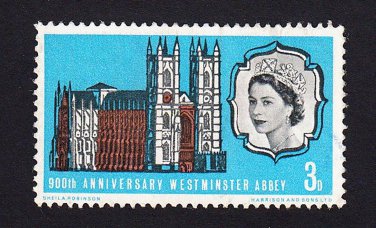 GB QE II Stamp 1966 Westminster Abbey 3d MM SG687 Mauritron 78048