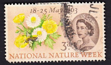 GB QE II Stamp 1963 Nature 3d MFU PHOS SG638p Mauritron 78054