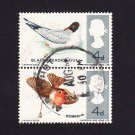GB QE II Stamp 1966 Birds 4d Blk 2 MFU SG696 698 Mauritron 78074
