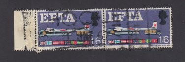 GB QE II Stamp 1967 EFTA 1/6d Blk 2 MFU SG716 Mauritron 78106