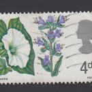 GB QE II Stamp 1967 Flowers 4d MFU PHOS SG720P Mauritron 78114
