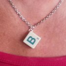 Necklace Scrabble Tile B 18 inch chain with clasp.    Mauritron #250446.
