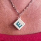 Necklace Scrabble Tile E 18 inch chain with clasp.   Mauritron #250449.