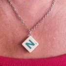 Necklace Scrabble Tile Letter N 18 inch chain with clasp.   Mauritron #250458.