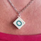 Necklace Scrabble Tile Letter O 18 inch chain with clasp.   Mauritron #250459.