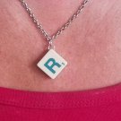 Necklace Scrabble Tile Letter R 18 inch chain with clasp.   Mauritron #250462.
